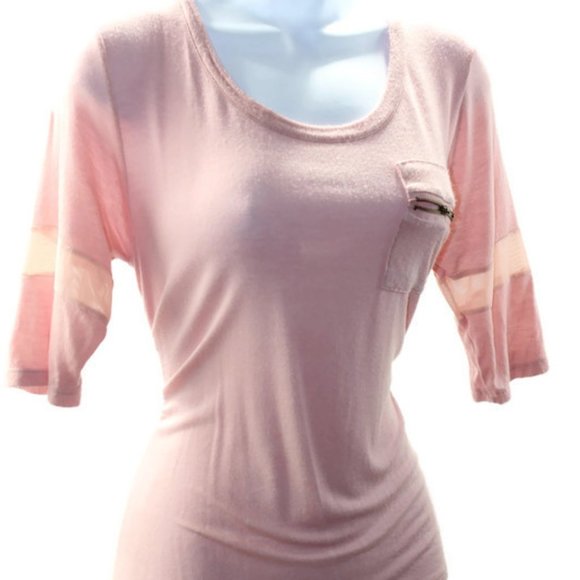 Wishful Park Pink 3/4 Sleeve Casual Top Size L - Picture 3 of 5